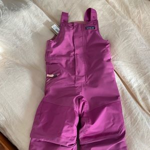 Patagonia toddler girl 3T brand new with tags pink snow bibs
